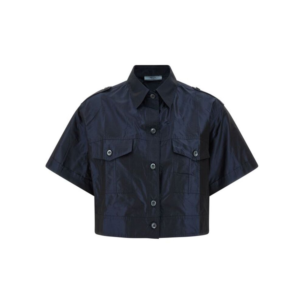 Prada Blue Silk Women's Blouse